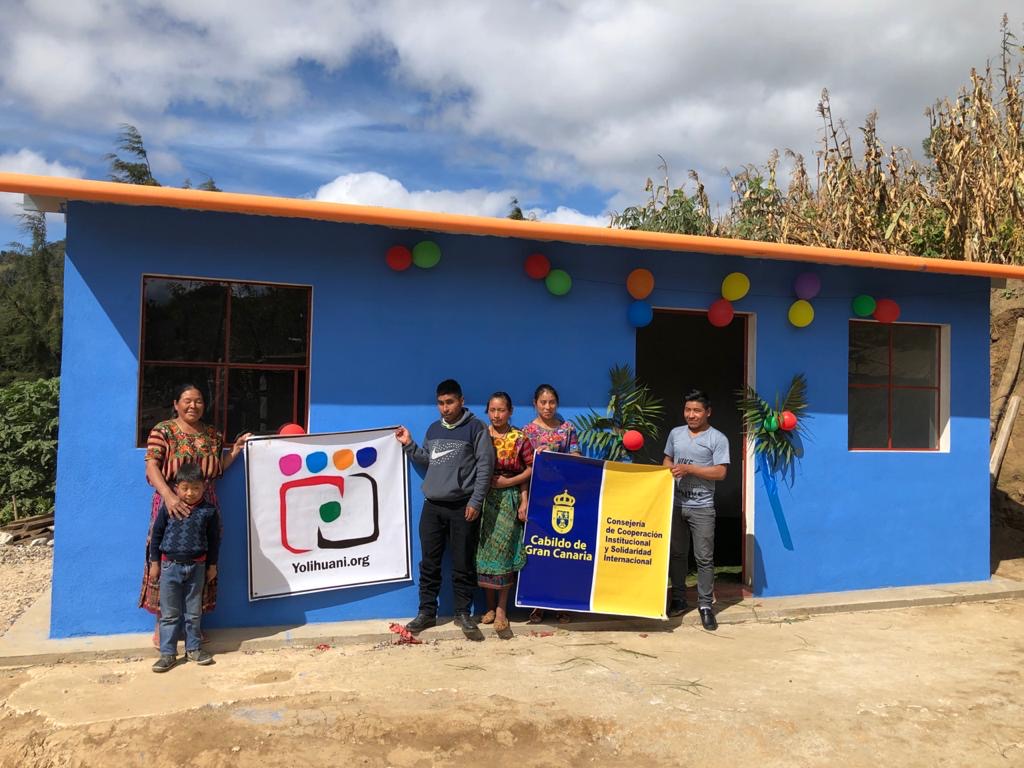 Ein blaues Haus in Guatemala